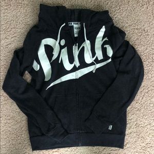 PINK ZIP UP SWEATSHIRT JACKET